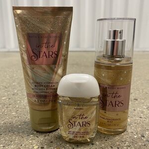 Bath & Body works IN THE STARS scent 3 piece travel size set